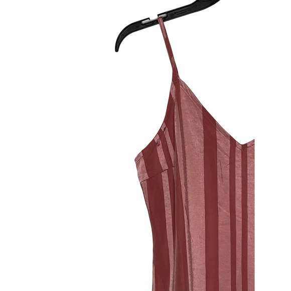 Pinch Women Cami‎ Tank Top Ruffle Tiered Trim Striped Metallic Pink Medium NWT - Picture 3 of 9